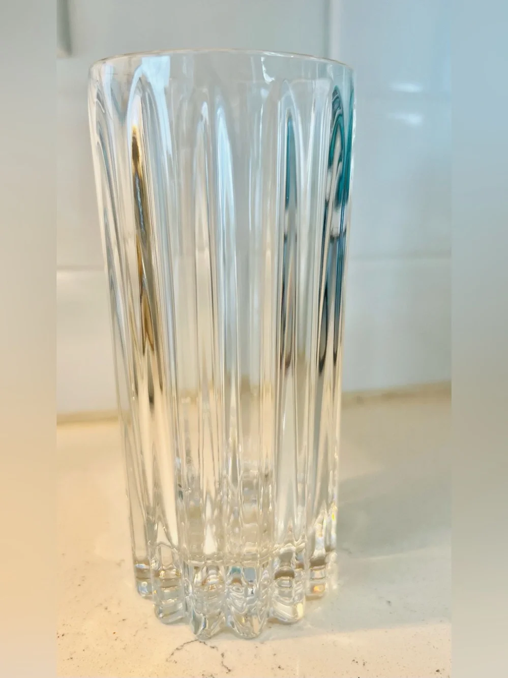 Vintage Cristal D’Arques Durand Fluted Crystal Highball Glasses Set of 8 France